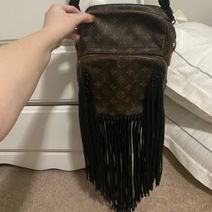 Revamped Louis Vuitton Fringe Crossbody Bag